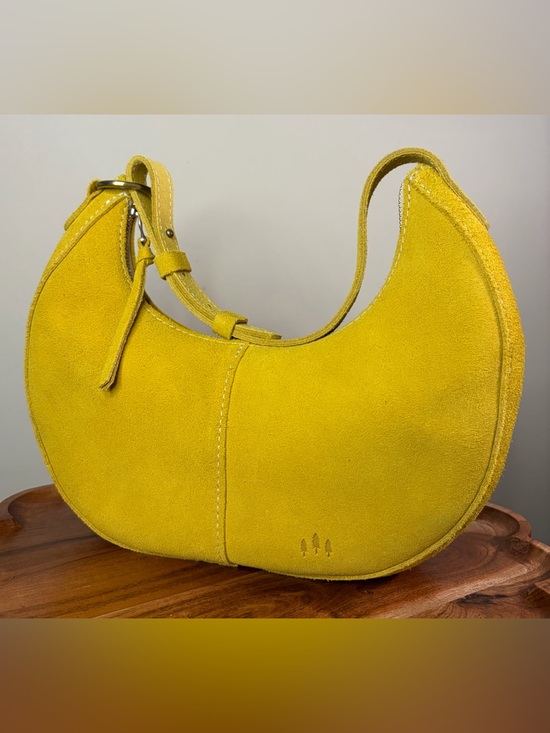 Portland Leather Nora Classic Shoulder Bag Hello Yellow NWOT - Picture 4 of 17